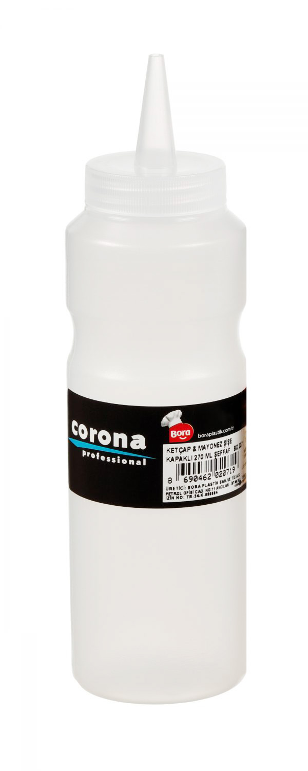 BORA MAYONEZ & KETCAP SISE KAPAKLI 270 ML SEFFAF BO-2071