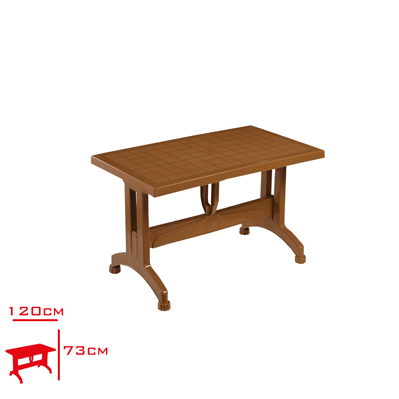 COMFORT MASA KOKNAR 70*120 PLASTIK AYAK TEAK CT051