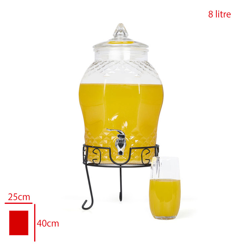 BIRADLI CAM SERBETLIK MUSLUKLU 8 LT GRV-8031