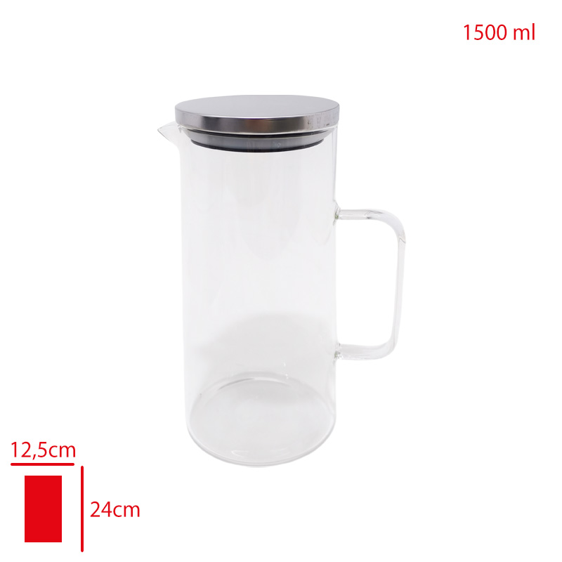 ALKAYA CAM SURAHI DUZ DESENLI 1500 ML ALK-0014