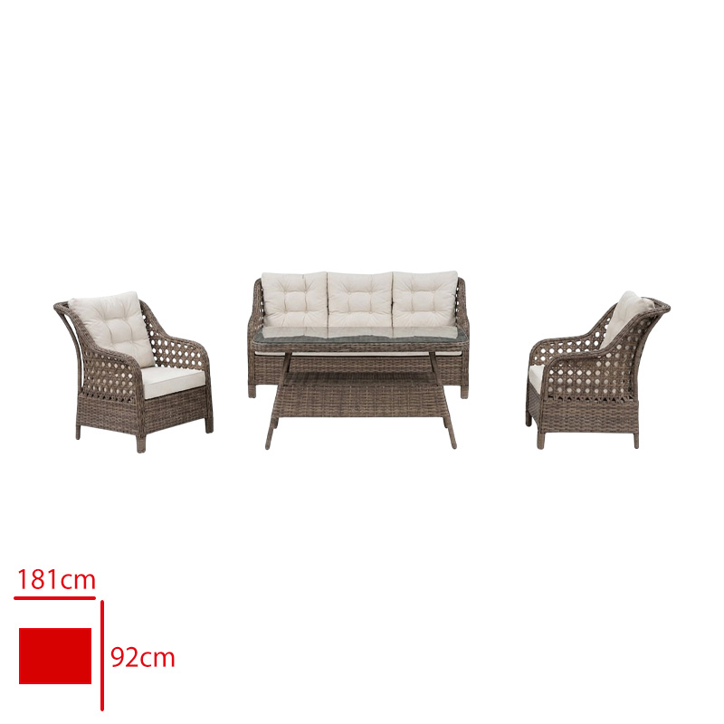 FORMET FAMILY TAKIM 3+1+1+SEHPA RATTAN CAPPUCINO/MINDER CAPPUCINO