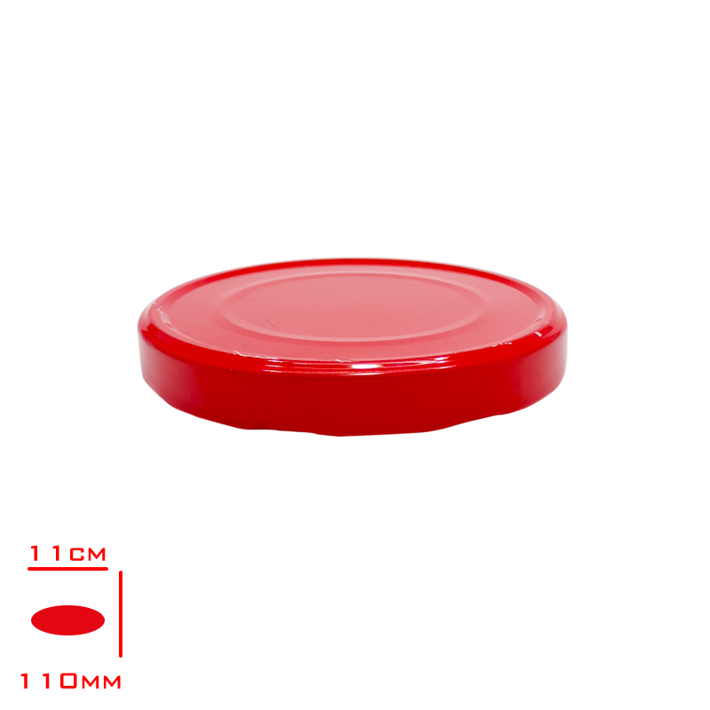 KAVANOZ KAPAGI KIRMIZI 110 MM METAL