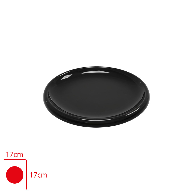 ATLAS SERVIS TABAK MIMOZA SIYAH 17 CM S470