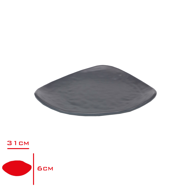 TRIA PORELIN DAMLATAS SERVIS TABAK SIYAH 33,5 CM TR3203B