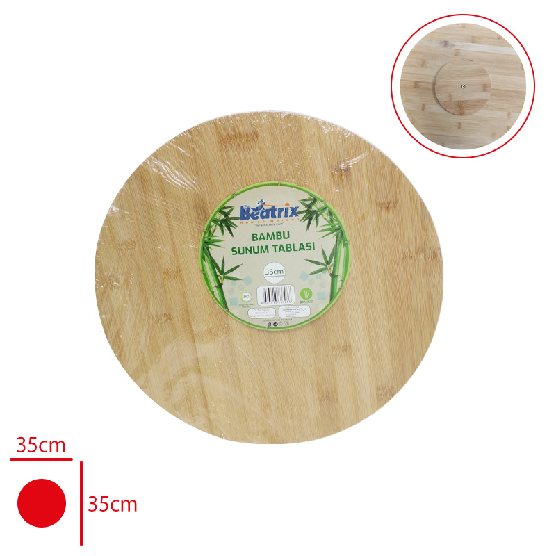 BEATRIX BAMBU SERVIS TAHTASI DONER 35 CM
