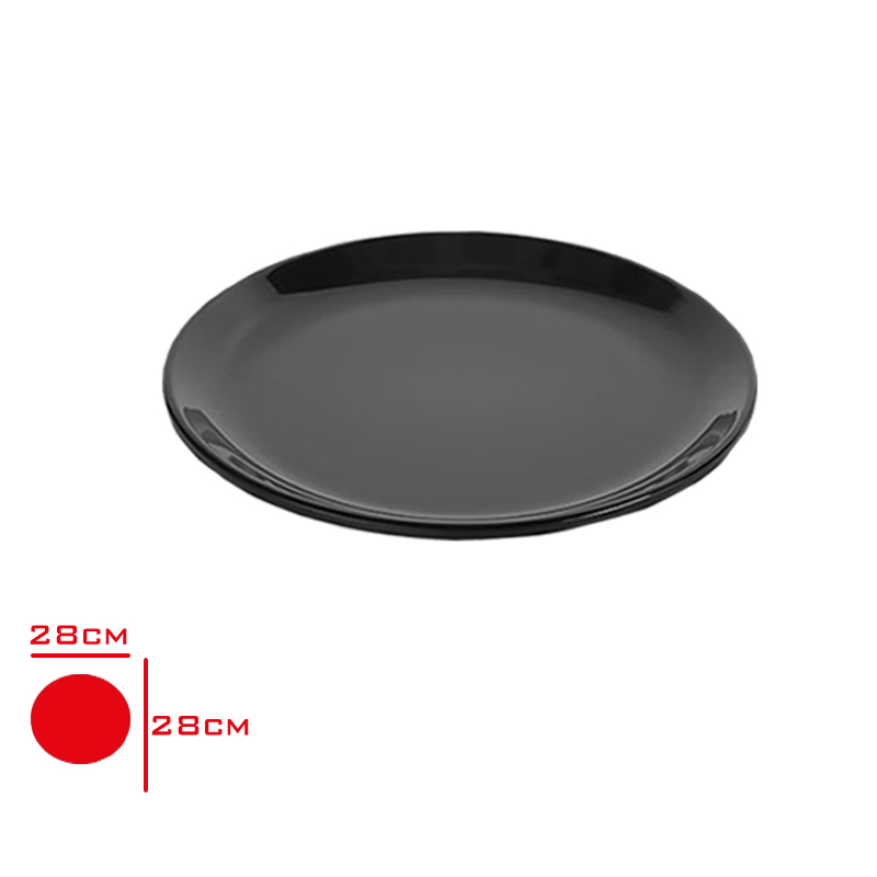 ATLAS ENT SERVIS TABAK 28 CM SIYAH S328
