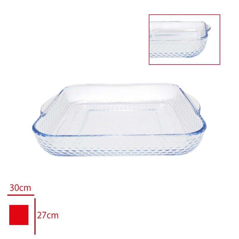 BORART CAM FIRIN TEPSI KARE PETEK DESENLI BUYUK 45496
