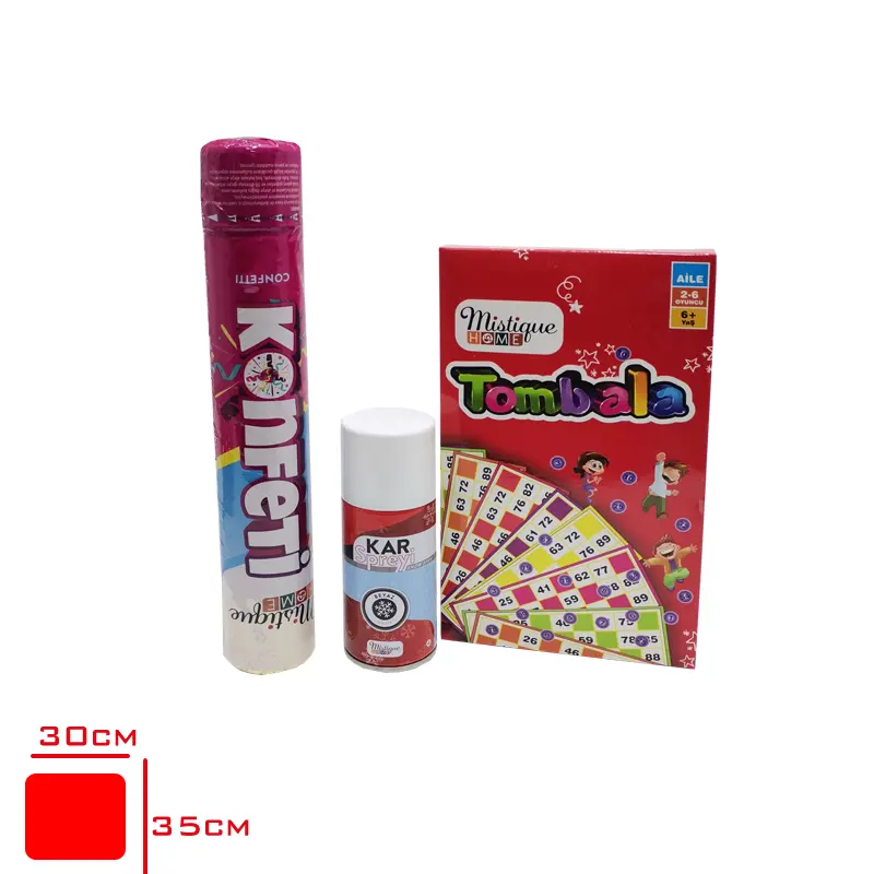 YILBASI URUNLERI KARMA KOLI (KONFETI+TOMBALA+KAR SPREYI )9058736