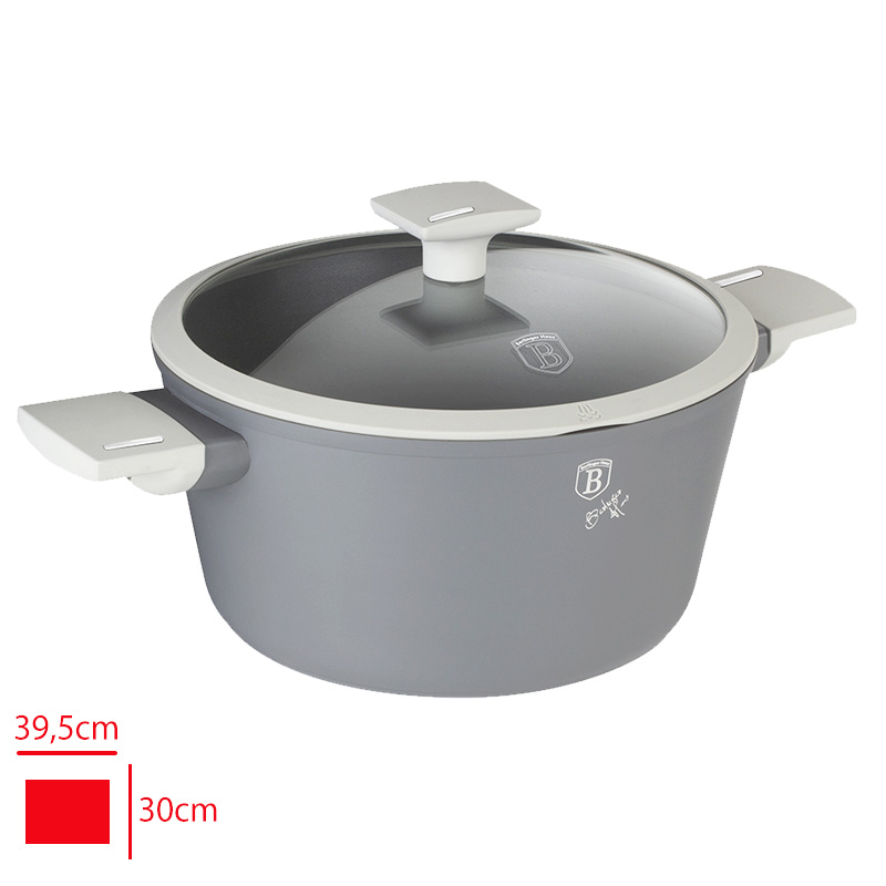 BERLINGER HAUS DERIN TENCERE 28 CM GRI 7068N / 8287 3,2 MM