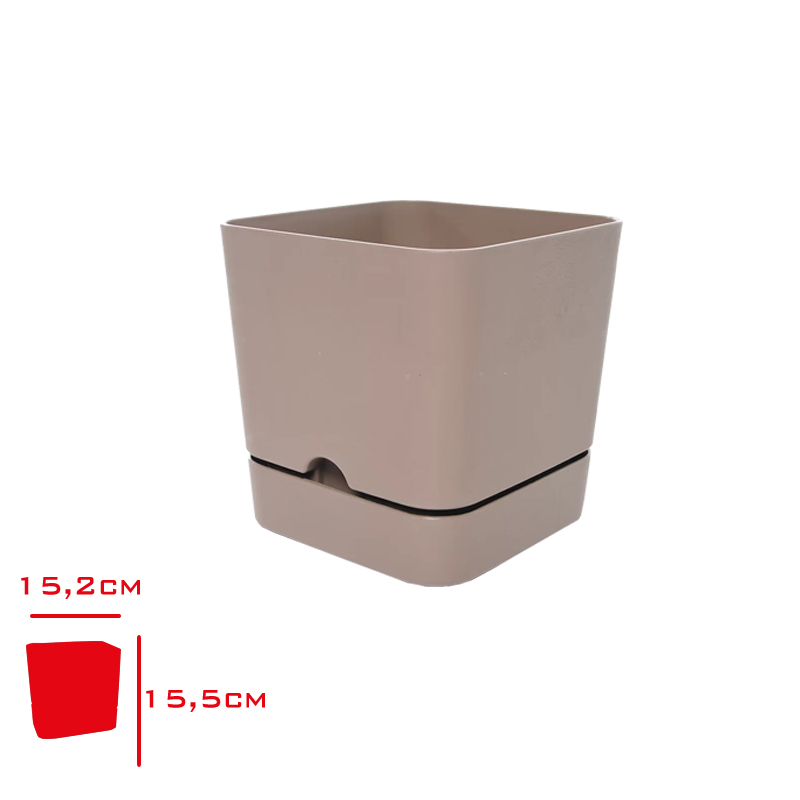 POLIWORK SAKSI BEGONYA KARE 16 CM KREM B-K16KR