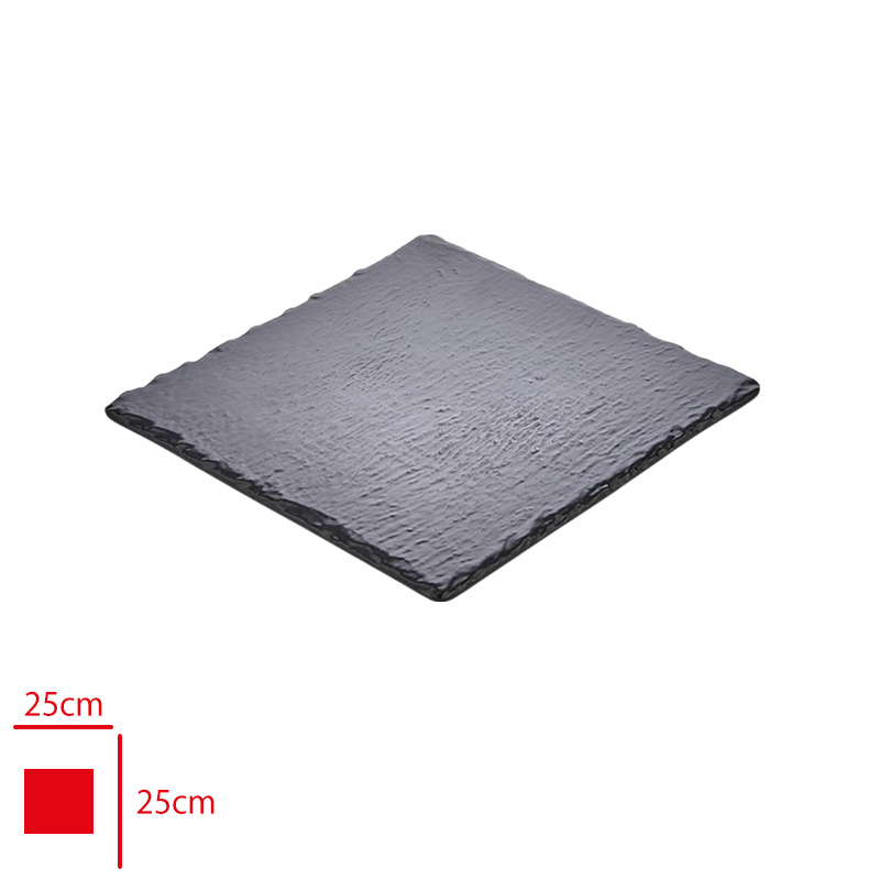 ATLAS ACIK BUFE SUNUM KAYA YUZEY SIYAH MAT KARE 25X25 CM S395