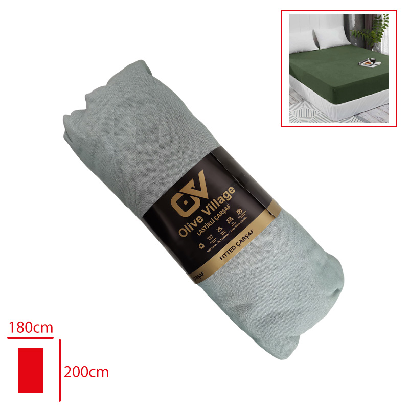 OLIVE VILLAGE LASTIKLI CARSAF PAMUK BATTAL 180*200 CM