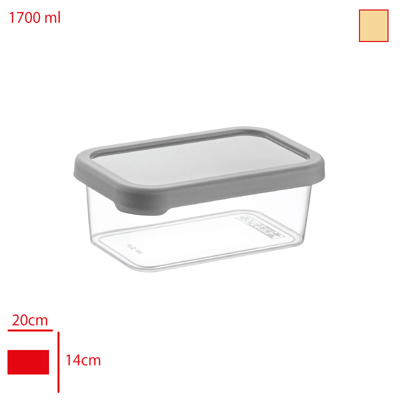 SOFTCHEF SAKLAMA KABI DIKDORTGEN 1700 ML