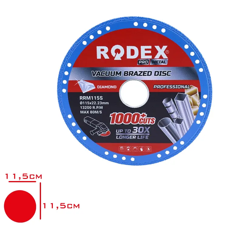 RODEX VAKUM LEHIMLI ELMAS KESME DISKI RRM115S