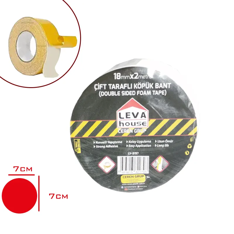 MISTIQUE CIFT TARAFLI KOPUK BANT 18*2 MT LV-3197