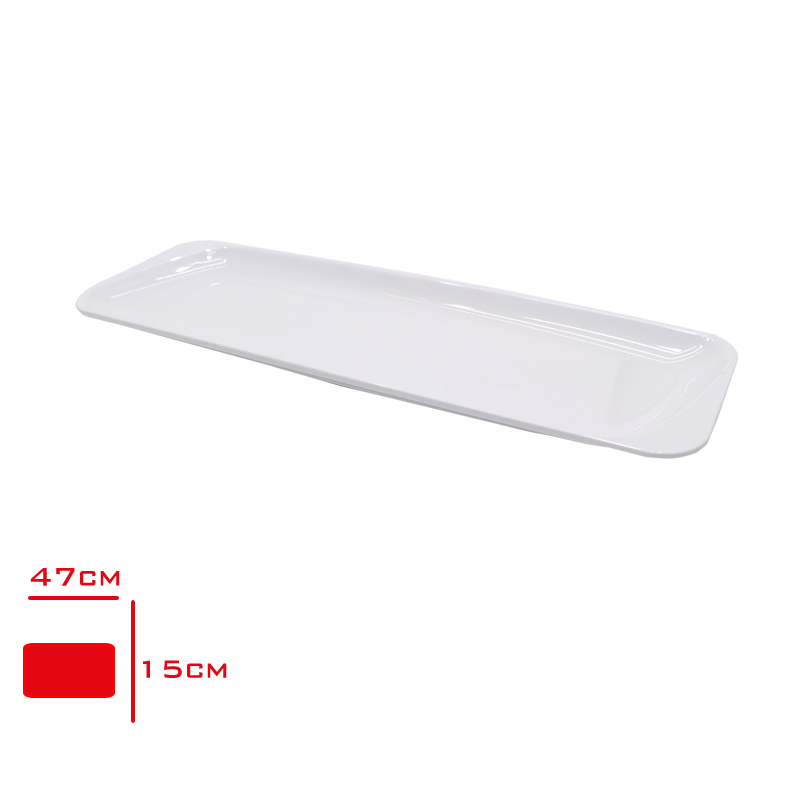 AKEL DIKDORTGEN TABAK BEYAZ 47X15 CM AKL347B