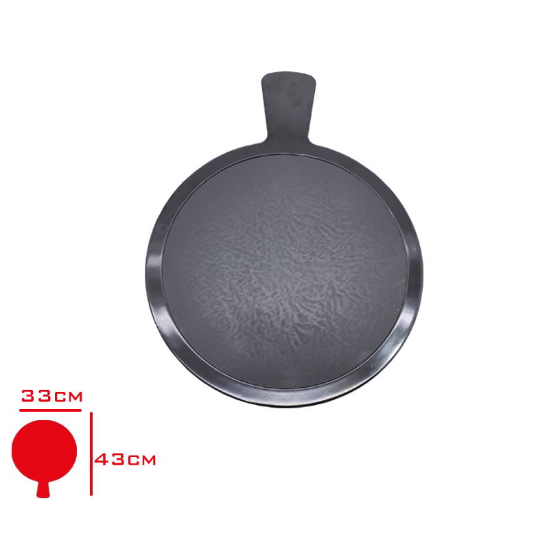 AKEL PIZZA TABAGI KULPLU YUVARLAK SİYAH 33 CM AKL133S