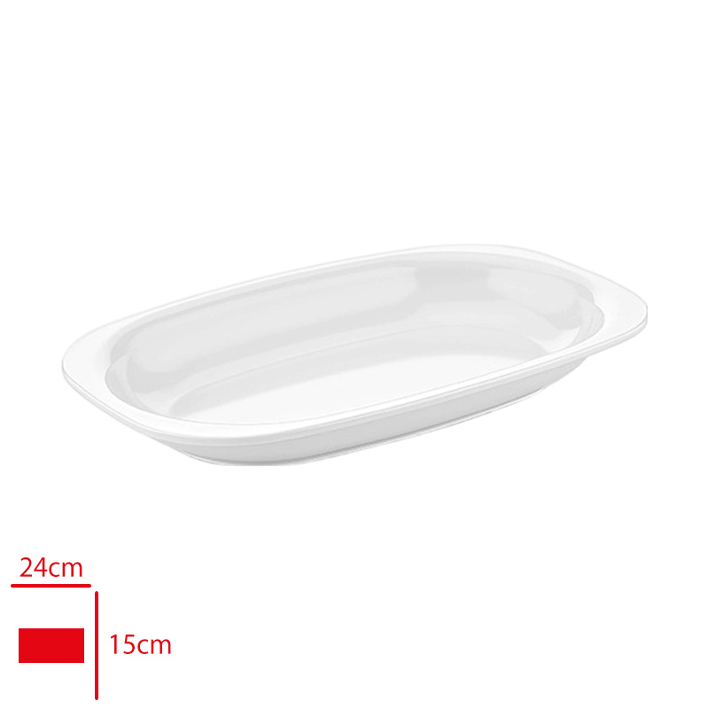 ATLAS KAYIK TABAK DERIN BEYAZ 24X15 CM 415