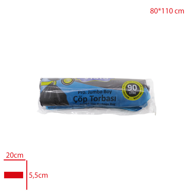 VISTA COP TORBASI EKONOMIK JUMBO 10 LU 80*110 CM 160 GR