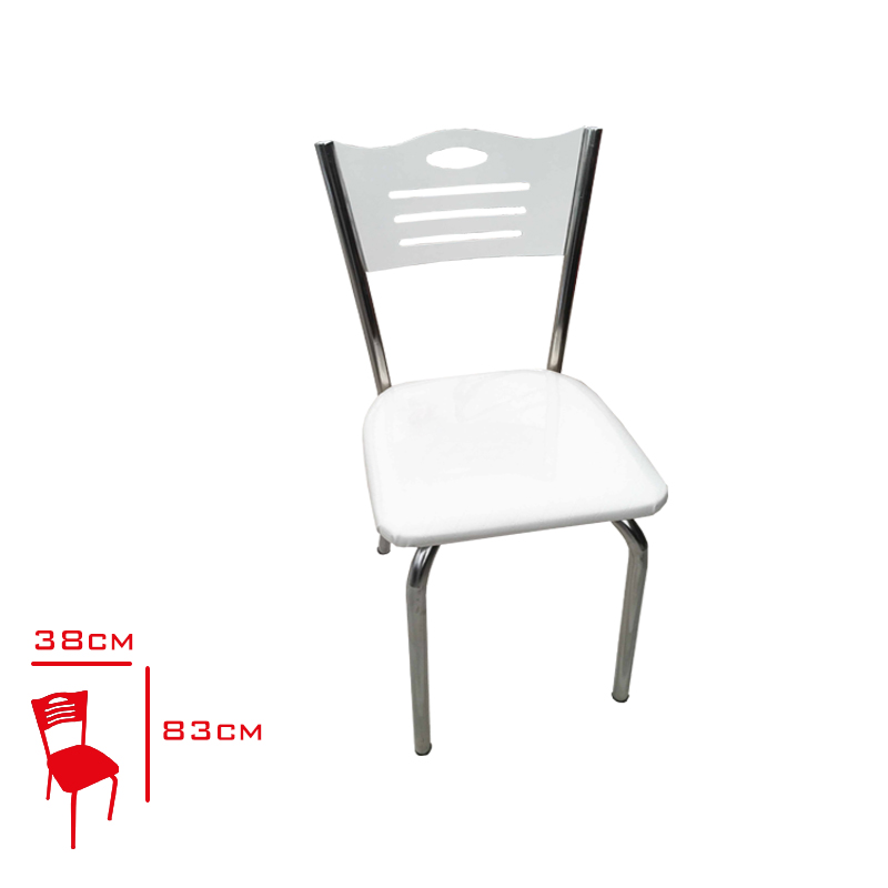 SANDALYE KARYA METAL KROM AYAK BEYAZ 0047