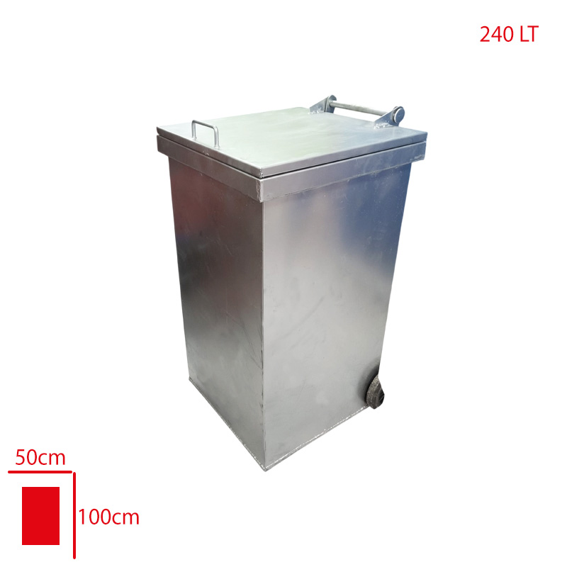 ZEYREK GALVANIZ KONTEYNER 240 LITRE
