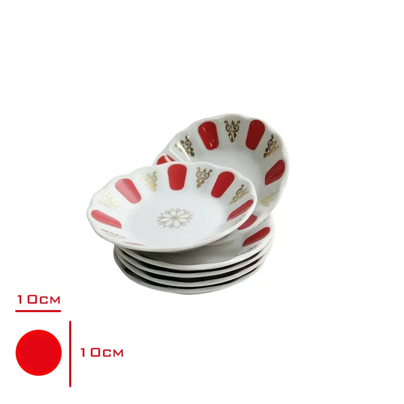 GURAL ACEM CAY TABAGI 10 CM BEYAZ/KIRMIZI AC10CT90193
