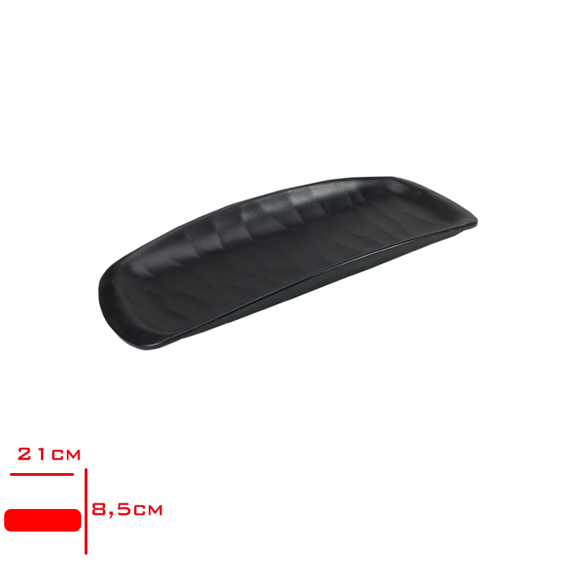 TRIA PORELIN ROLYEFLI KAYIK TABAK SIYAH 8,5X21 CM TR382