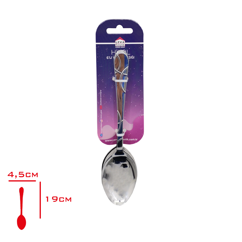YEMEK KASIGI HILAL 6 LI KARTELALI LV-3290