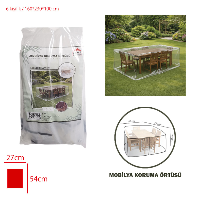 MOBILYA KORUMA ORTUSU 6 KISILIK DIKDORTGEN 160*230*100 CM