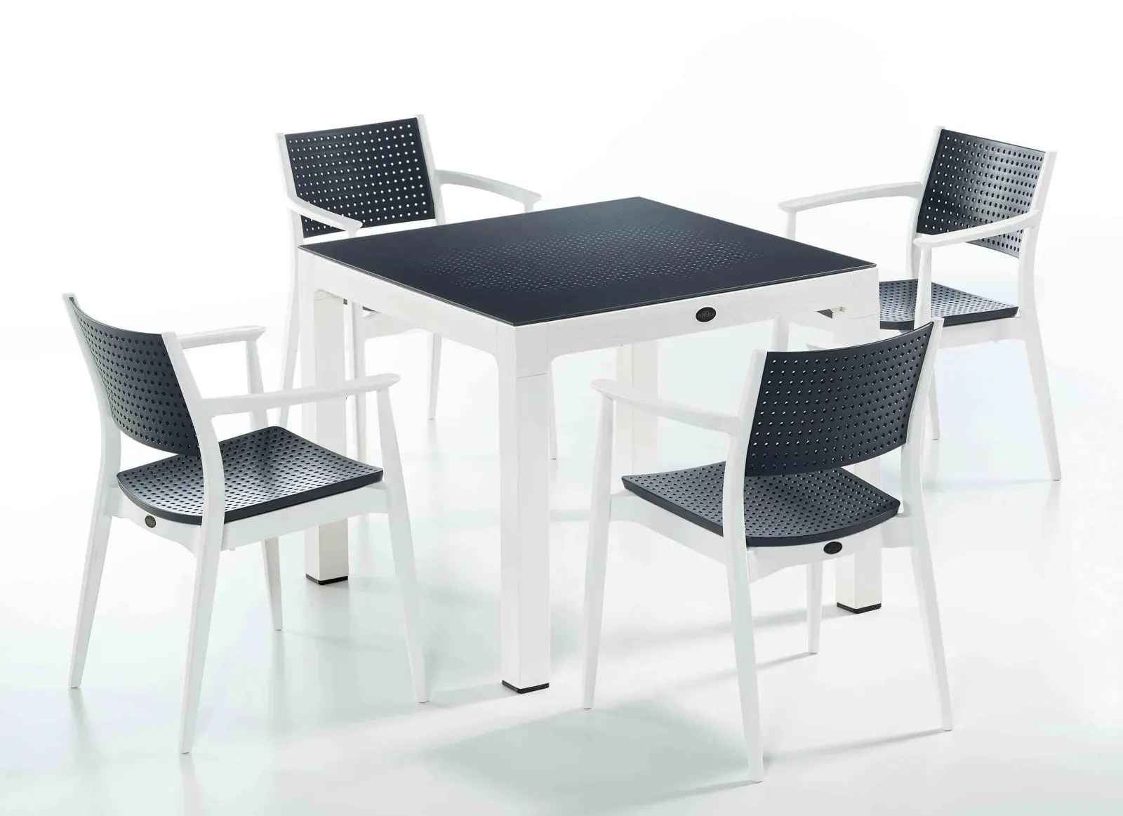 NOVUSSI SEGINUS SET BEYAZ / ANTRASIT 4 LU
