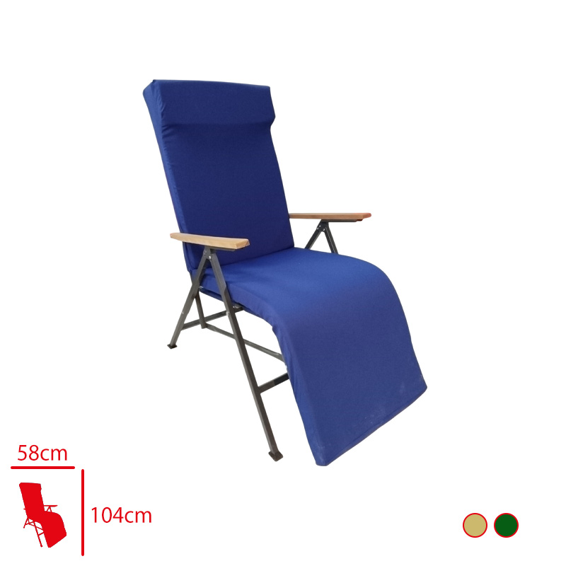 EGE SEZLONG LUKS METAL KATLANIR AHSAP KOLLU