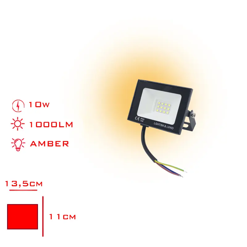 PROJEKTOR LED SLIM 10W AMBER ISIK LV-3144 / A