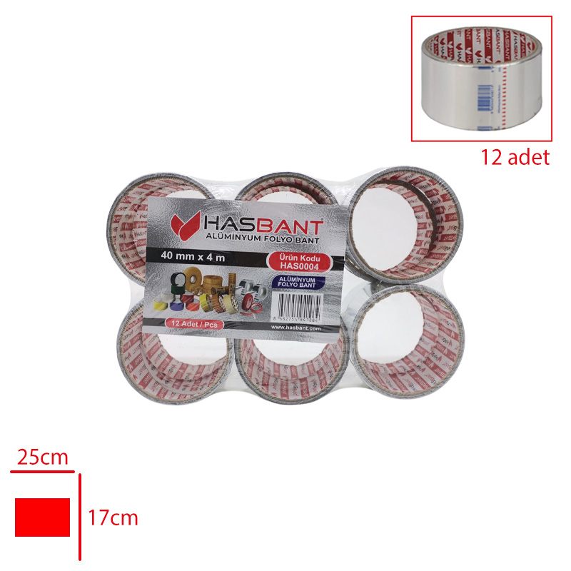 ALUMINYUM BANT 40 MM*4 M HAS0004