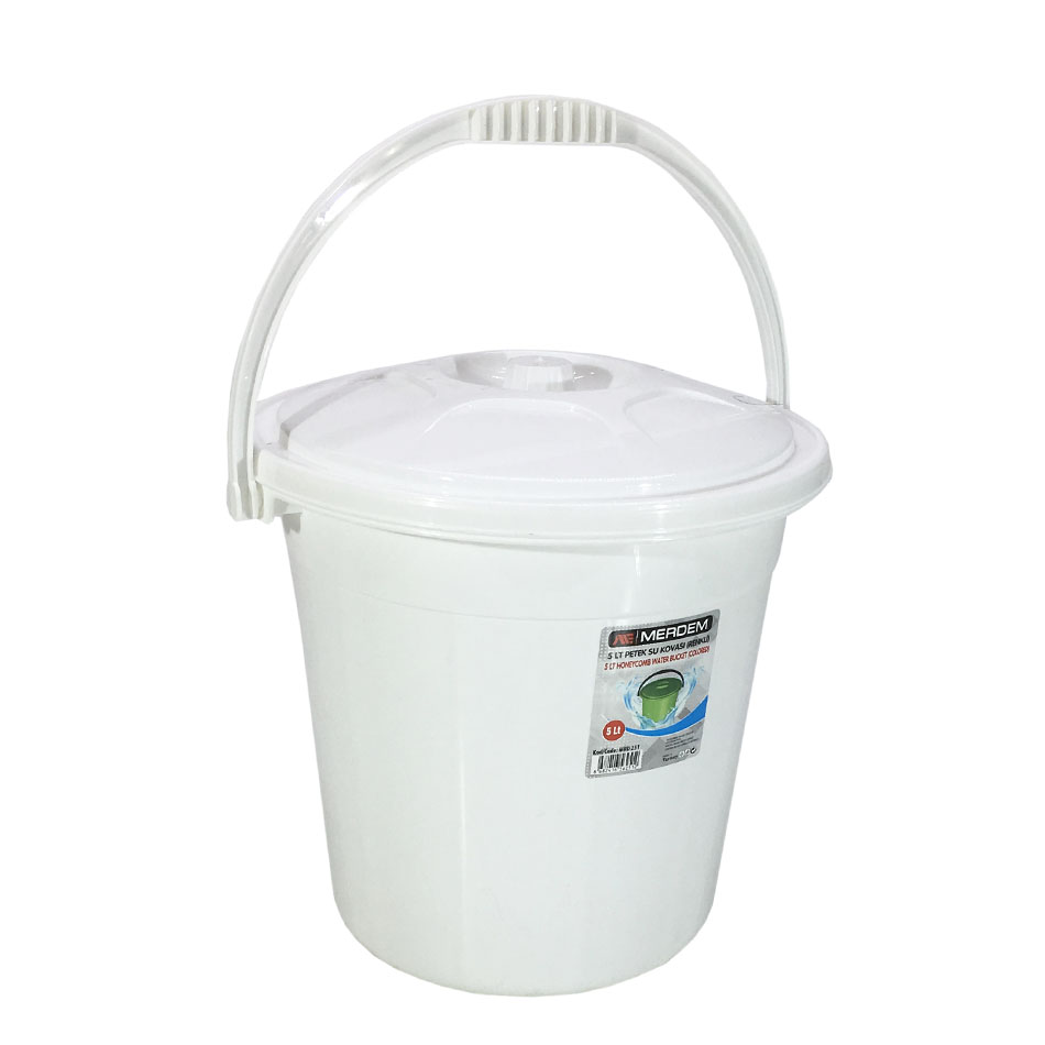 MERDEM TEMIZLIK VE SU KOVASI KAPAKLI RENKLI 2 NO 5 LT MRD-251