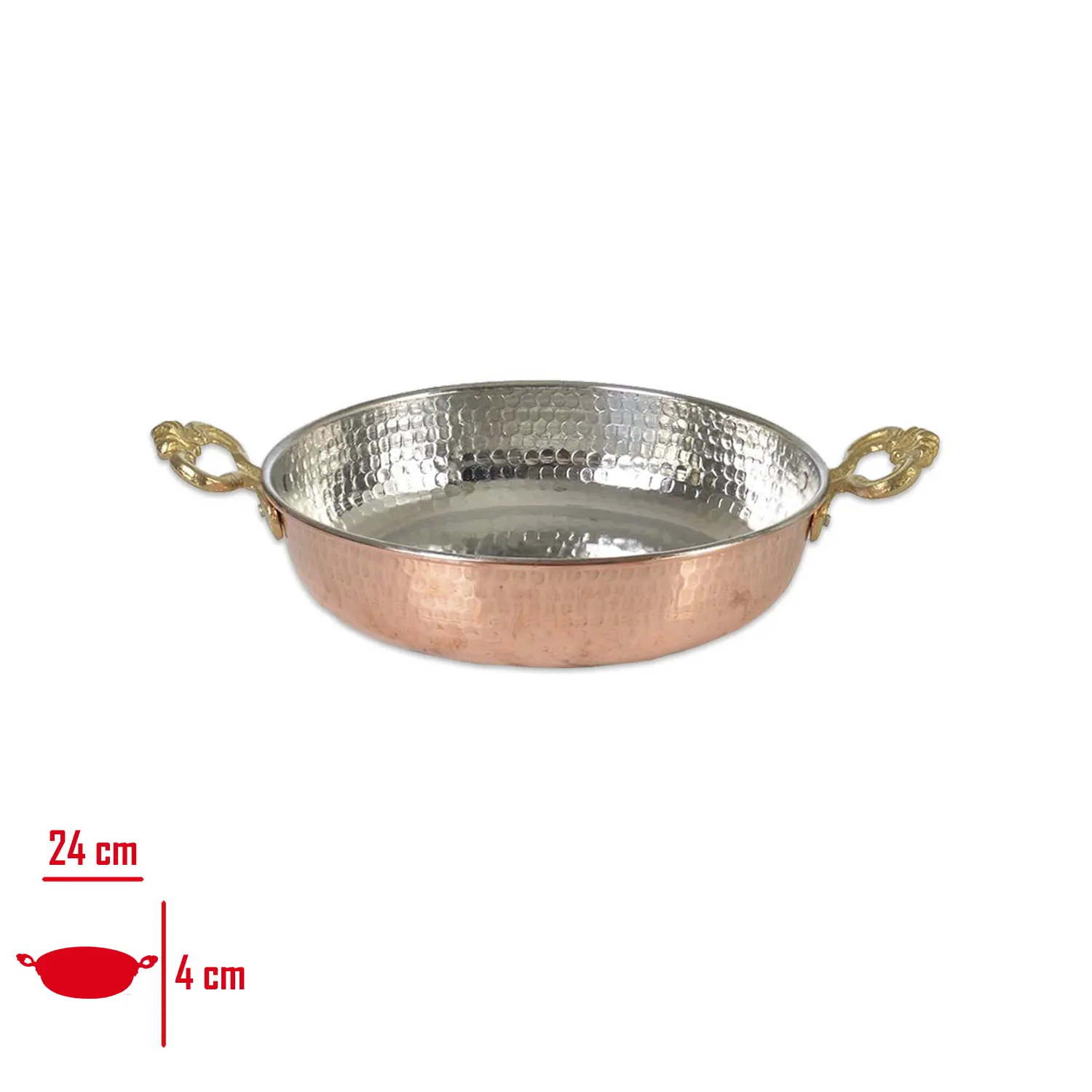 BAKIR SAHAN 16 CM CIFT KULPLU EKO