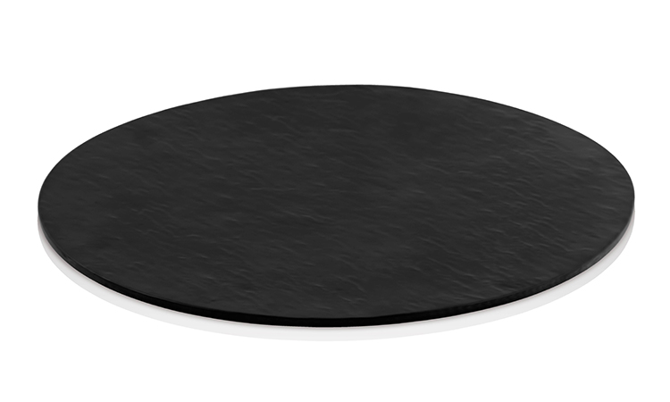 ATLAS ACIK BUFE PANO YUVARLAK SIYAH MAT 43 CM S732