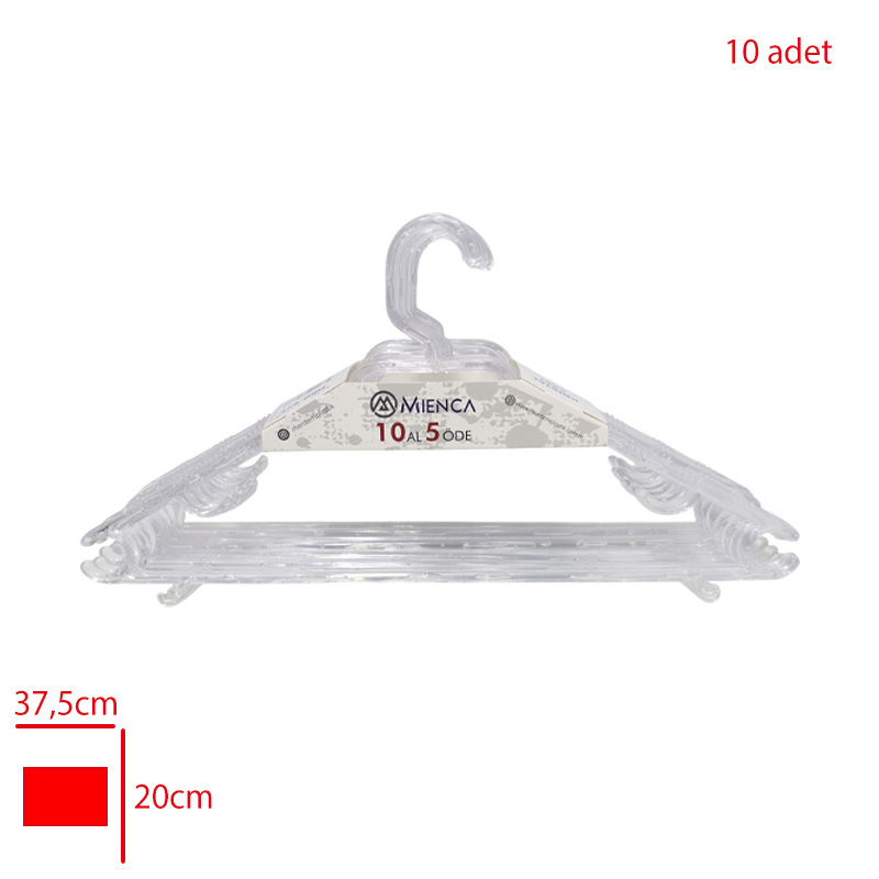 MERDEM ELBISE ASKISI KRISTAL 10 LU MRD-977-1
