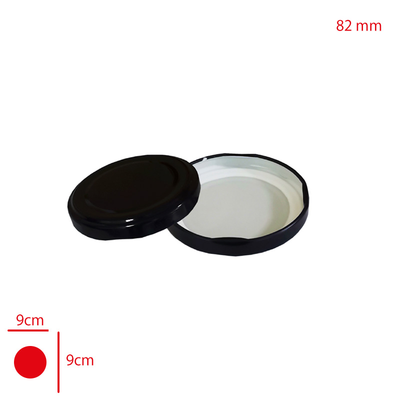 SARTEN KAVANOZ KAPAGI SIYAH DOKME 82 MM