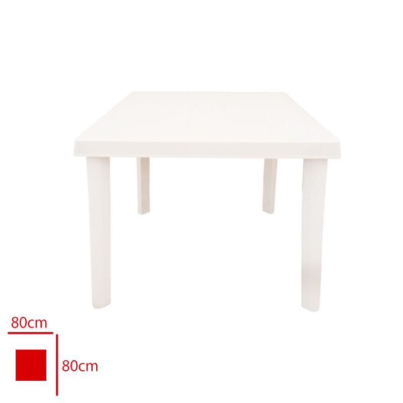 KAYALAR MASA DIPLOMAT PLASTIK KARE 80*80 CM BEYAZ 152050600