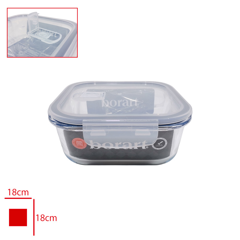BORART CAM SAKLAMA KABI PLASTIK KAPAKLI SADE 1200 CC 46120 PF