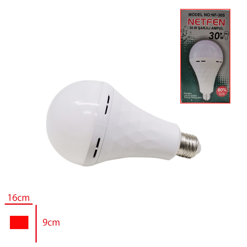 NETFEN AMPUL SARJLI TORCH 30W NF-30S