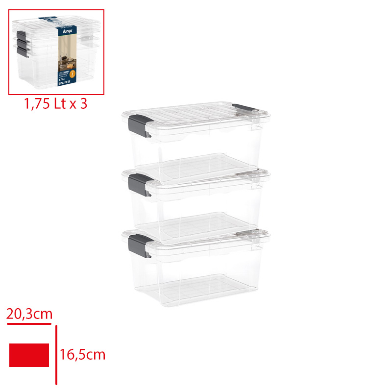 DUNYA SAKLAMA KABI SETI 3 LU LOCK KEEP 1,75 LT 33181