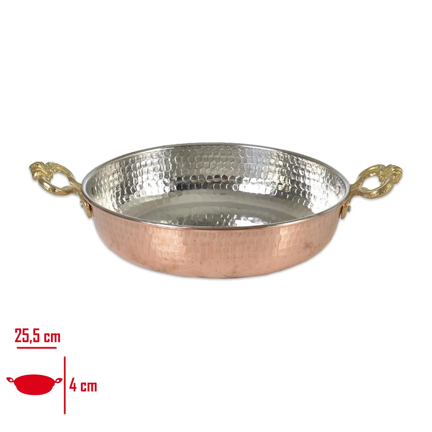 BAKIR SAHAN 18 CM CIFT KULPLU EKO