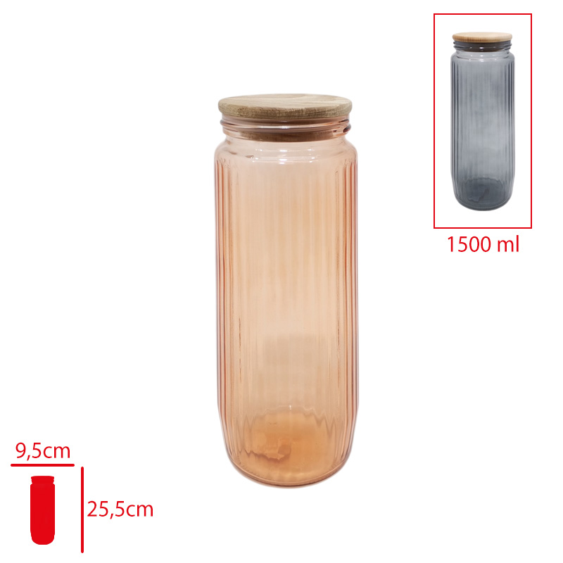 THELMA CAM ERZAK KAVANOZU 1500 ML AMBER - FUME