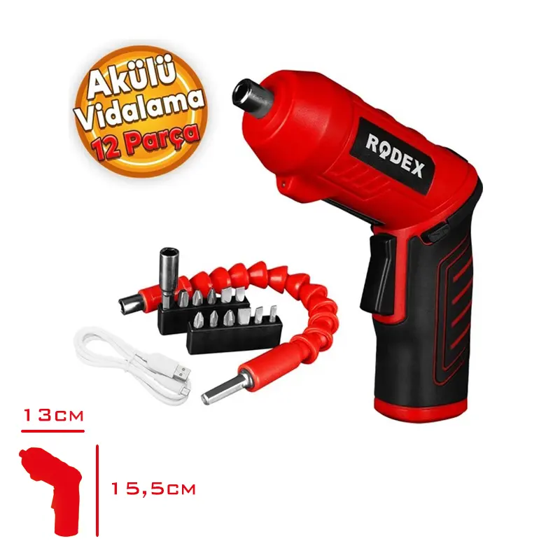 RODEX SARJLI VIDALAMA SETI 3,6V 1,5A RDX3085