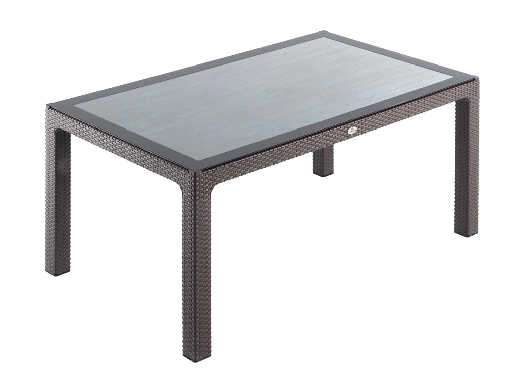 NOVUSSI MASA CLASSI RATTAN 90*150 CAMLI KAHVERENGI R004-004