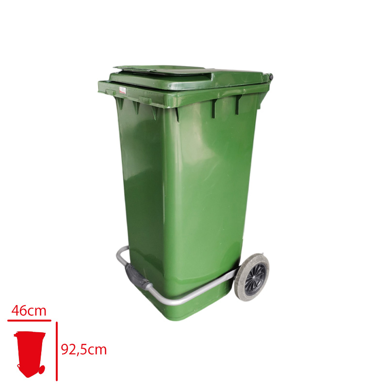 TEMA KONTEYNER 120 LT PEDALLI YESIL