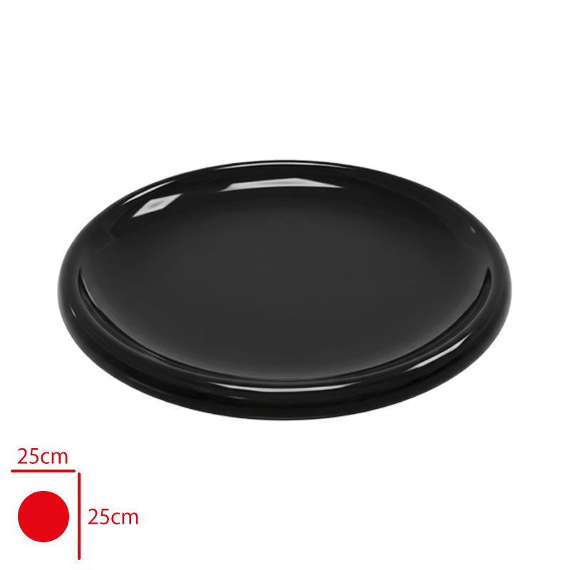 ATLAS SERVIS TABAK MIMOZA SIYAH 25 CM S474