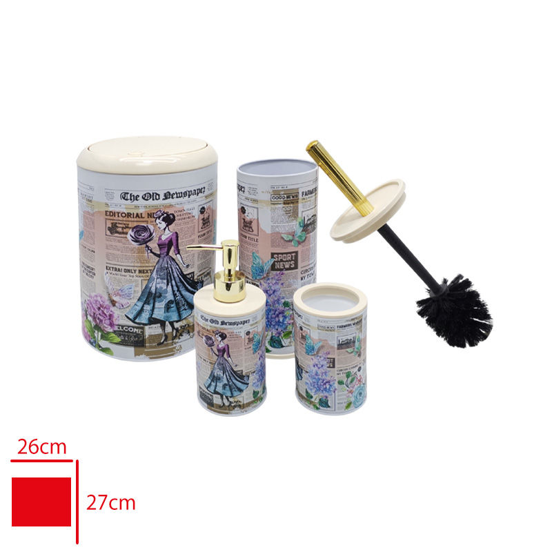 BANYO SETI 4 LU METAL YASEMIN DESEN 3443