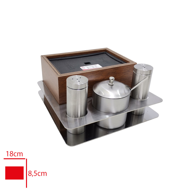 METAL TUZLUK SETI DIZAYN AHSAP PECETELIKLI 19 NO 1028164